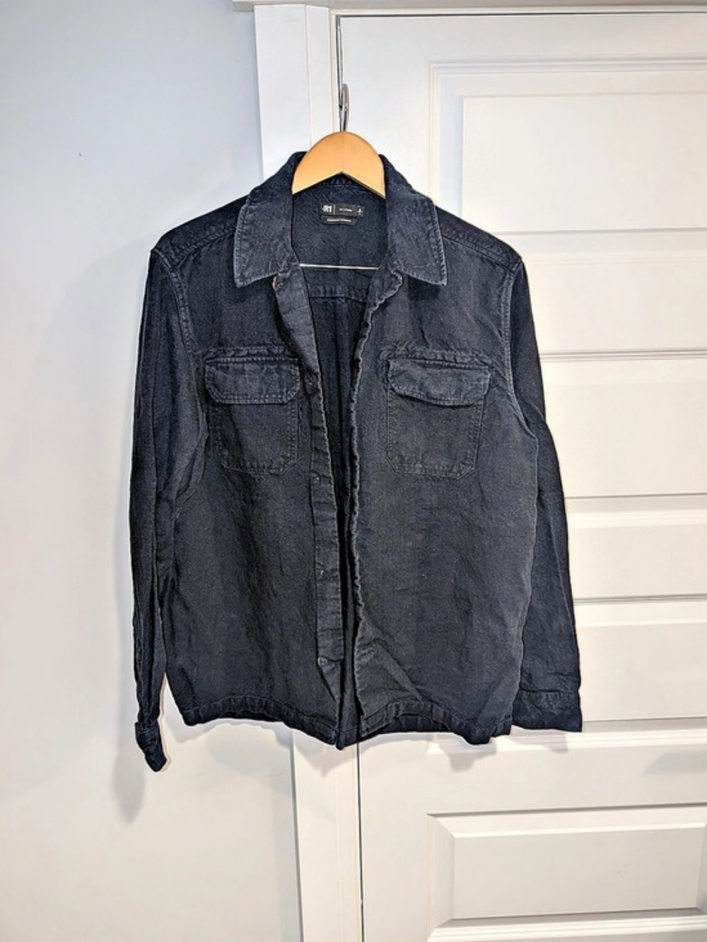 Le 31 Linen Overshirt Jacket Size Large